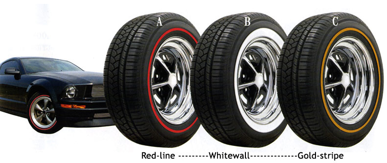 14'' x3'' Car BIG Portawall Whitewall Tire insert Trim 2 pcs spare ATLAS New 